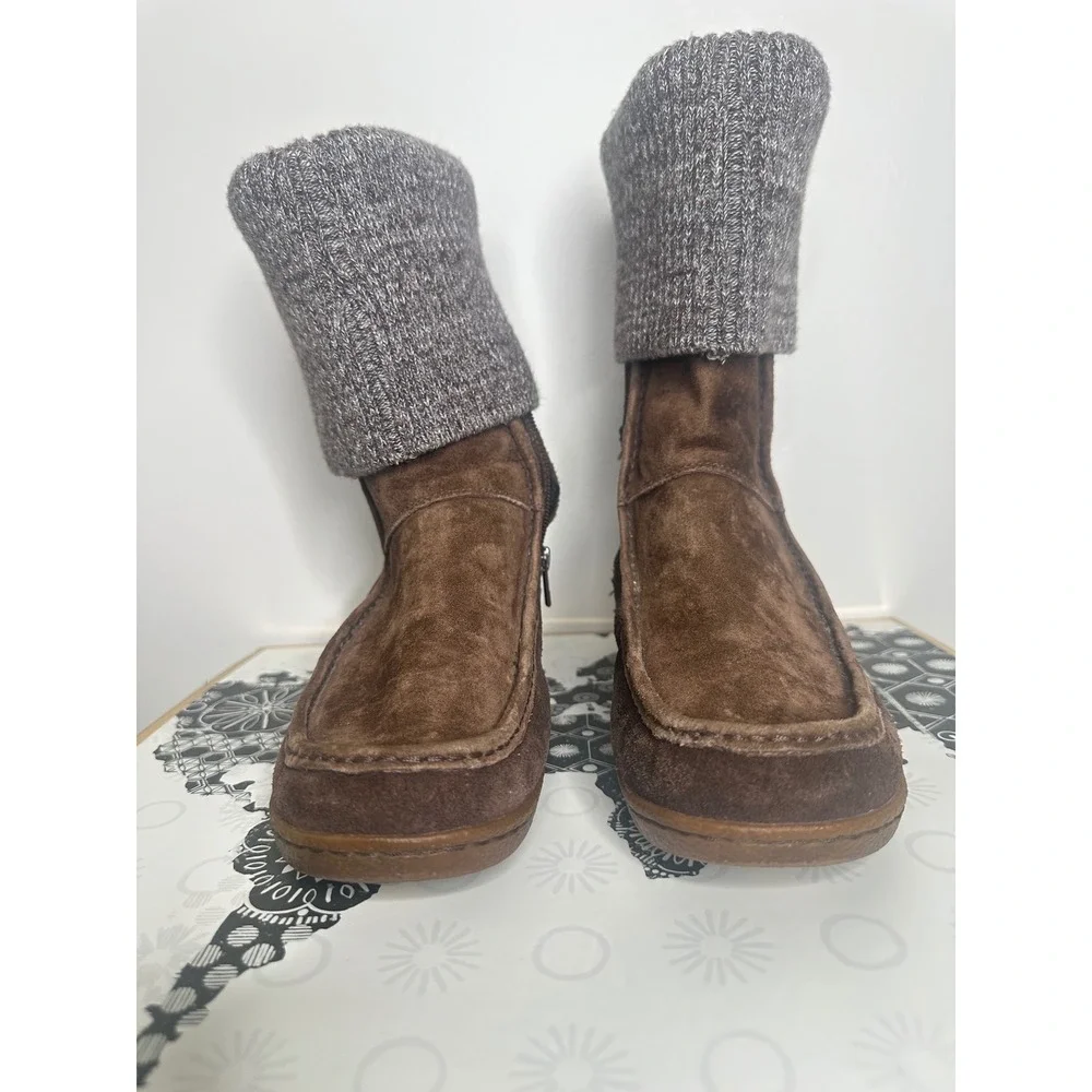 The North Face suede are